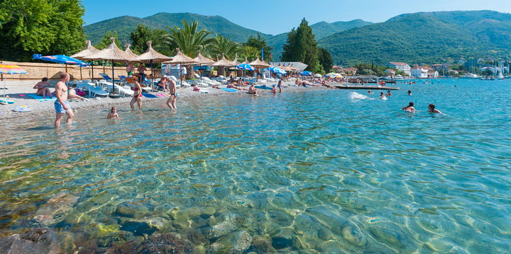 Beach in Tivat Montenegro