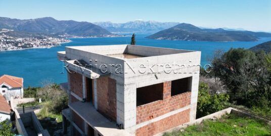 Newly built house under construction Zvinje Herceg Novi