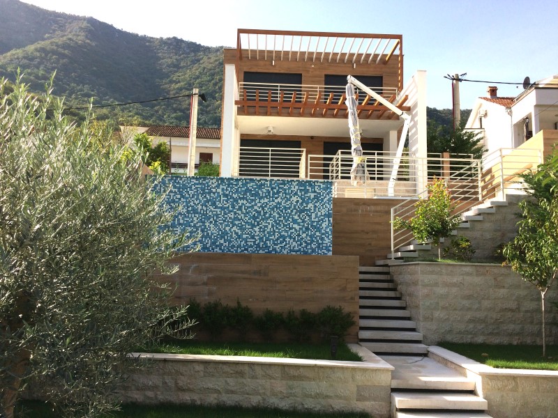 Modern villa on the first line Stoliv, Kotor