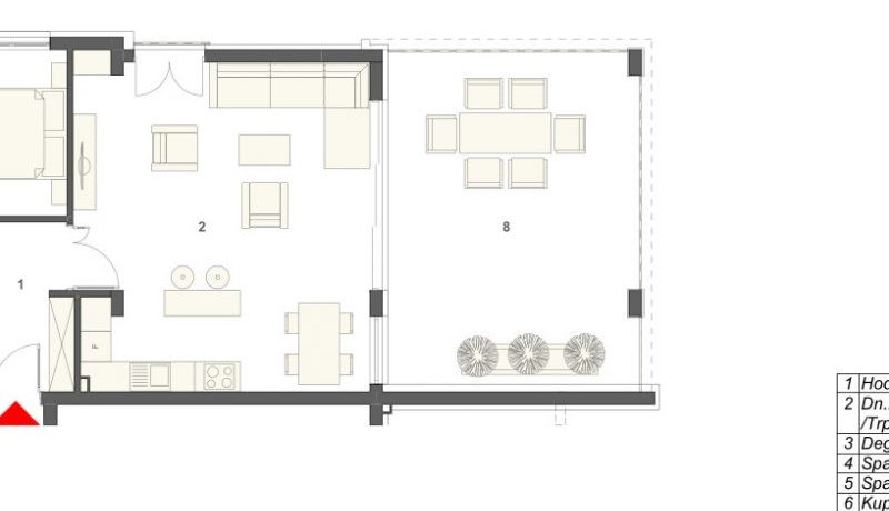 Plan apartment first line Djenovici, Herceg Novi-Top Estate Montenegro